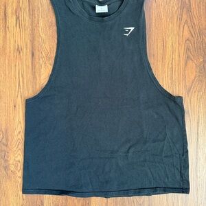 Gymshark Black Drop-Arm Tank